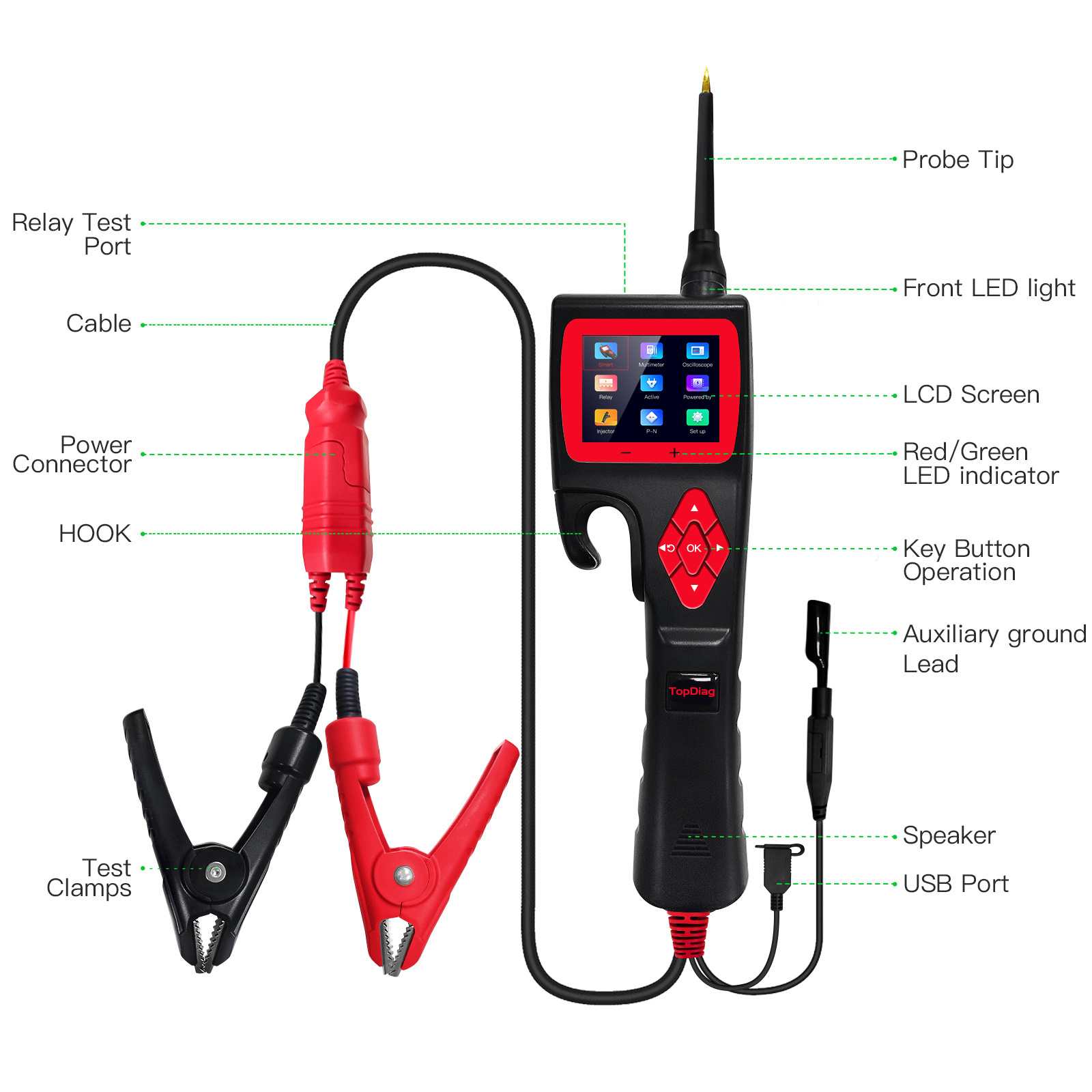 P200 Smart Hook Automotive Circuit Intelligent Analysis and Diagnosis Instrument Automotive Battery Analyzer