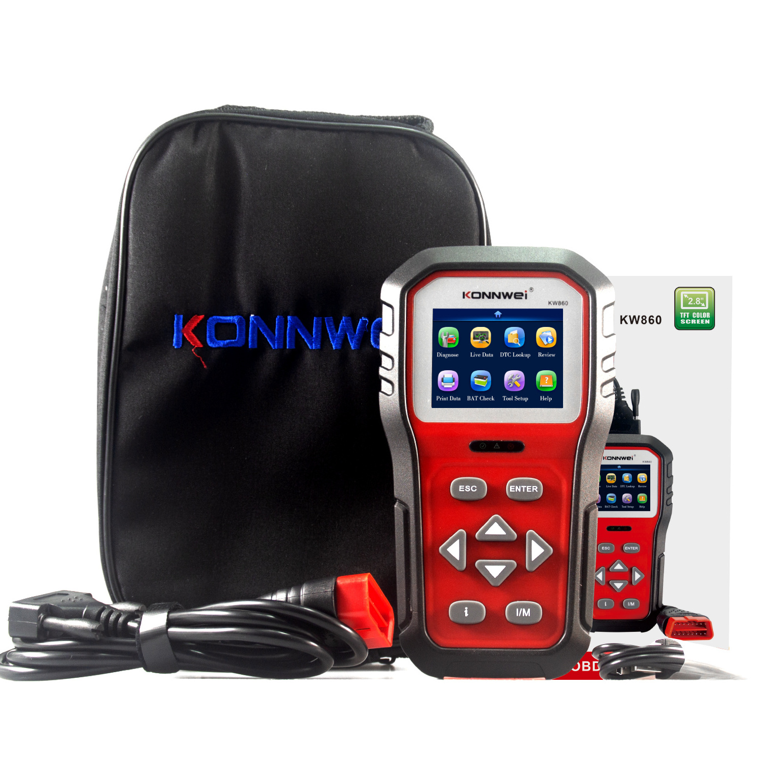 KONNWEI KW860 Automotive Scanner Tools OBD2 Scanner Diagnostic Tool Scanner Car Engine Code Reader OBD2