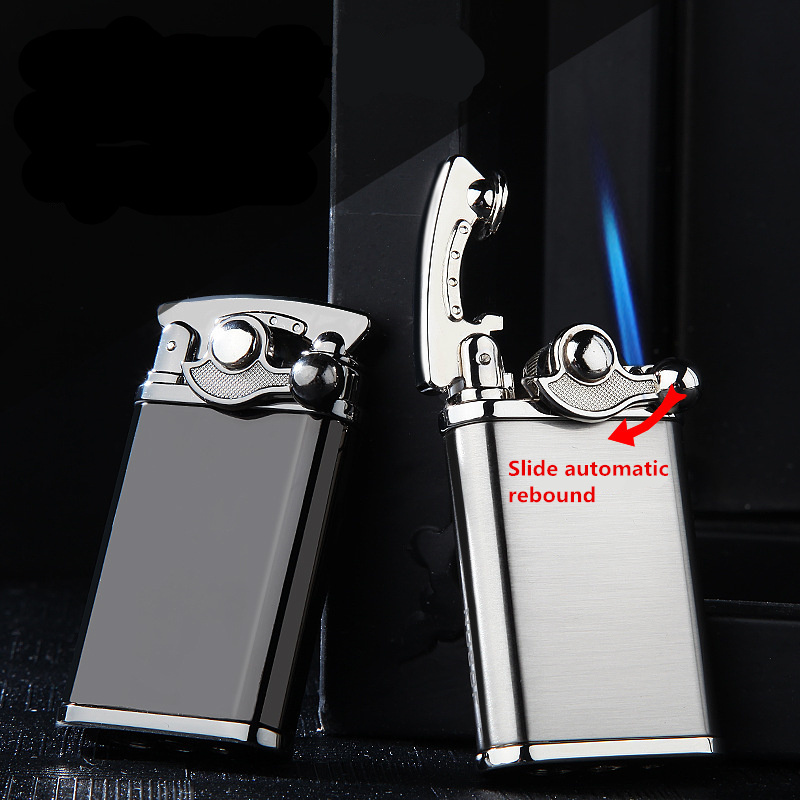 High Quality Creative Automatic Arm Direct Lighter Butane Windproof Metal Cigar Lighter