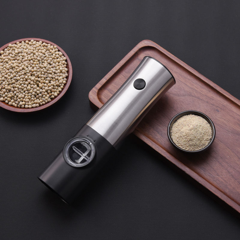 Stainless Steel Herb Grinder Gravity Electric Mill Pepper And Salt Grinder Kitchen Tools Spice Salt Pepper Mill Herb Grinder