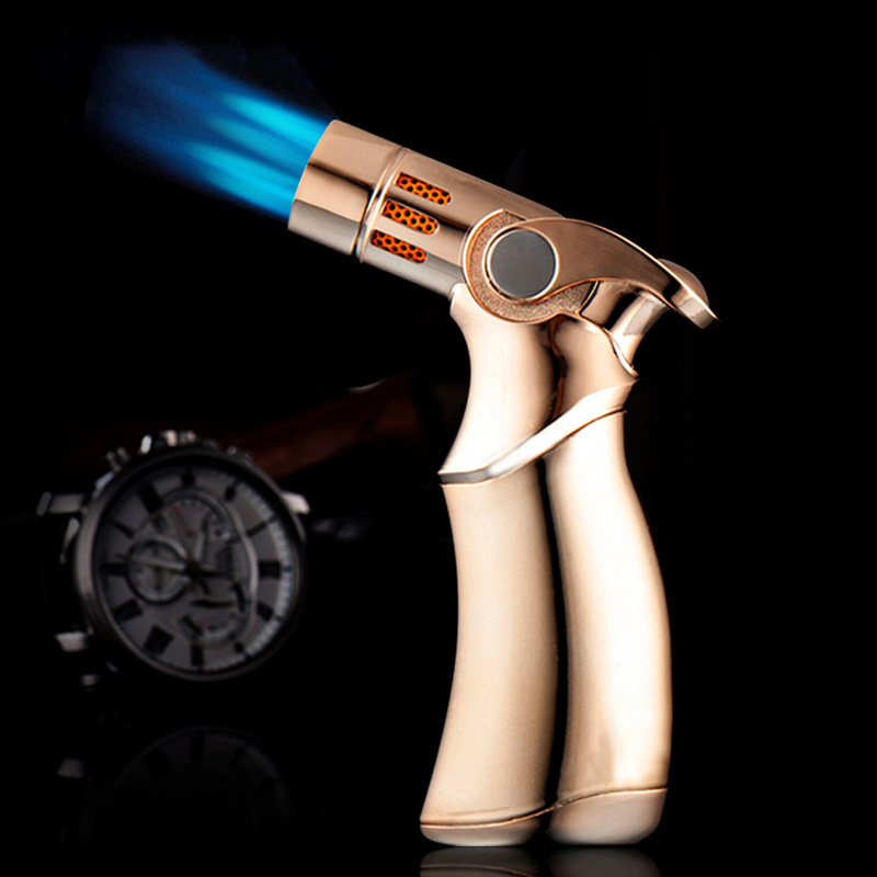 Hot Selling High Quality Custom Four Fires Windproof Lighter Butane Refillable Cigar Torch Jet Lighter