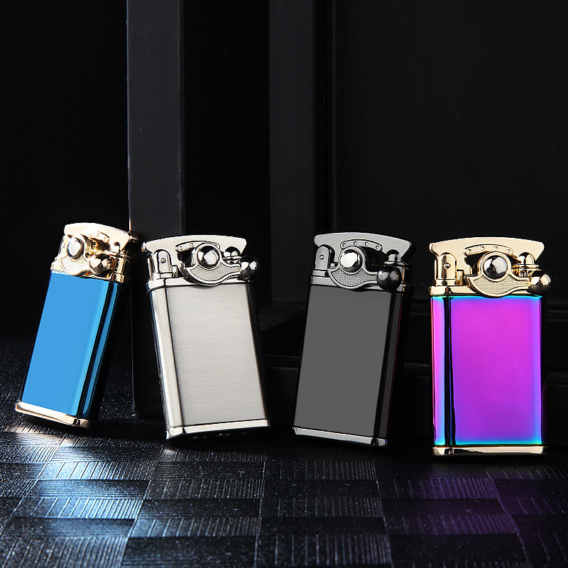 High Quality Creative Automatic Arm Direct Lighter Butane Windproof Metal Cigar Lighter