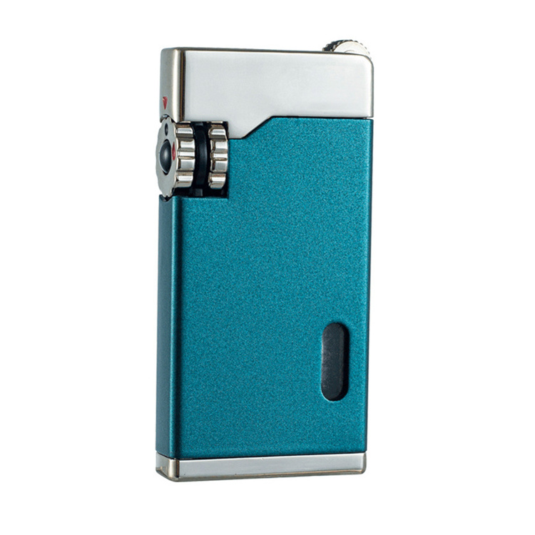 Wholesale Colorful Butane Lighter Gas Refill Windproof Cigarette Lighter With Transparent Window Cigar Lighter