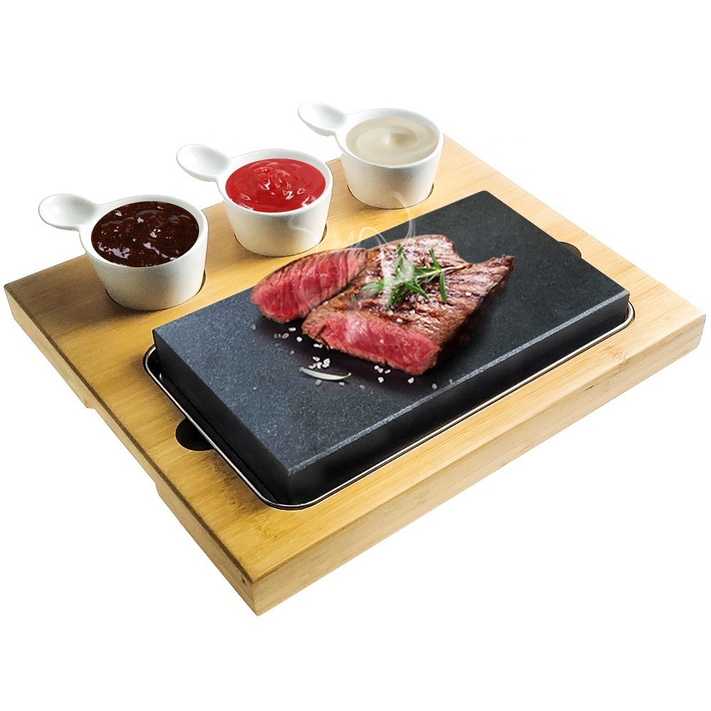 Cookware sets Steak Stone Plate lava stone cooking BBQ Grills gift for mother's day