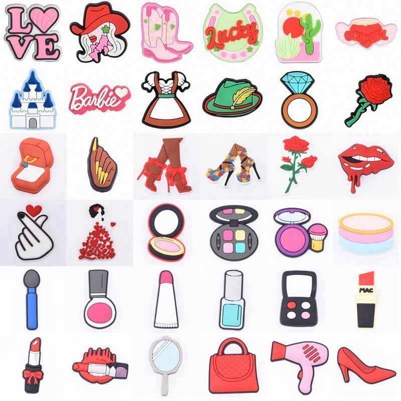 2022 Hot Love Designer Shoe Accessories for Valentine's Day Gift PVC Shoe Charms For clog  Charms Girl Make Up clog Charms