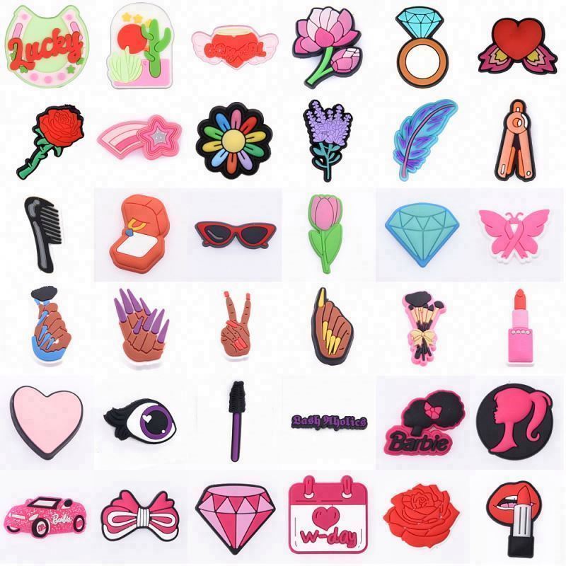 2022 Hot Love Designer Shoe Accessories for Valentine's Day Gift PVC Shoe Charms For clog  Charms Girl Make Up clog Charms