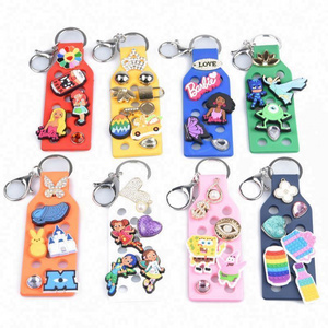 new Arrival Soft PVC Keyring Accessories Croc Charms Keychain Croc Keychain Wholesale 2D Bad Bunny Glowing in night Keychain