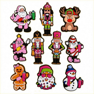 Designer clog Shoe Charms Pvc Lilo And Christmas clog Charms Kawaii Cartoon Cute Christmas Shoe Decoration Charms