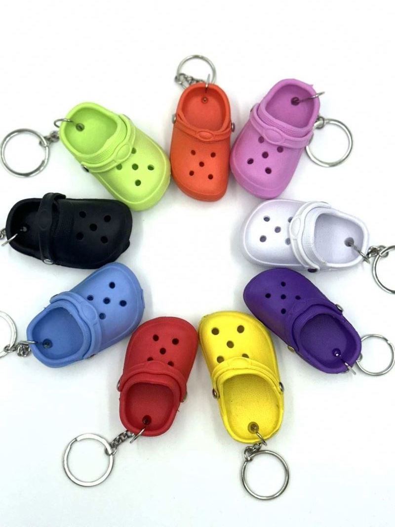 3D mini Clog  Key chain hot sell keychain Clog shoes key holder chains for key decoration mini Clog shoes decoration accessories