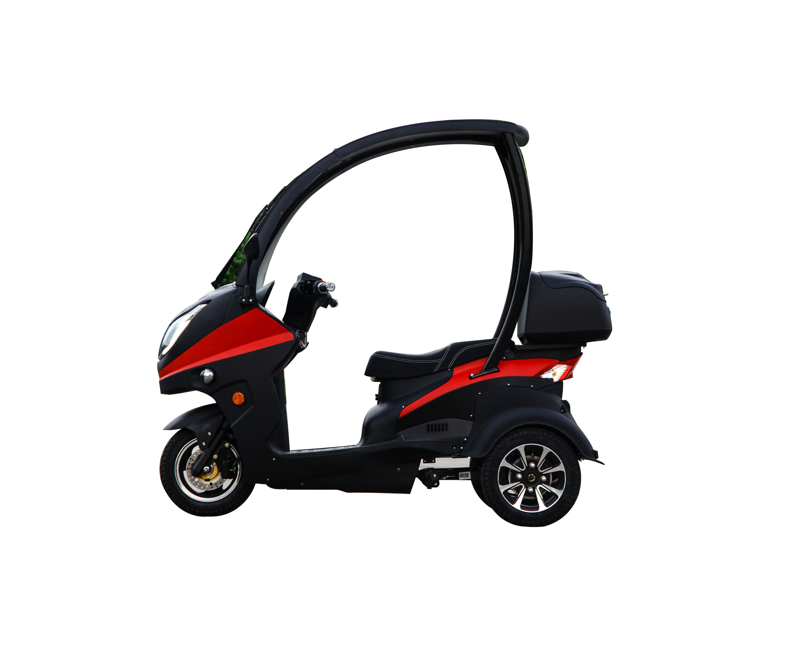 800W 3 Wheel Electric Mobility Scooter Balance Delivery Motorcycle for Pizza Food with Roof