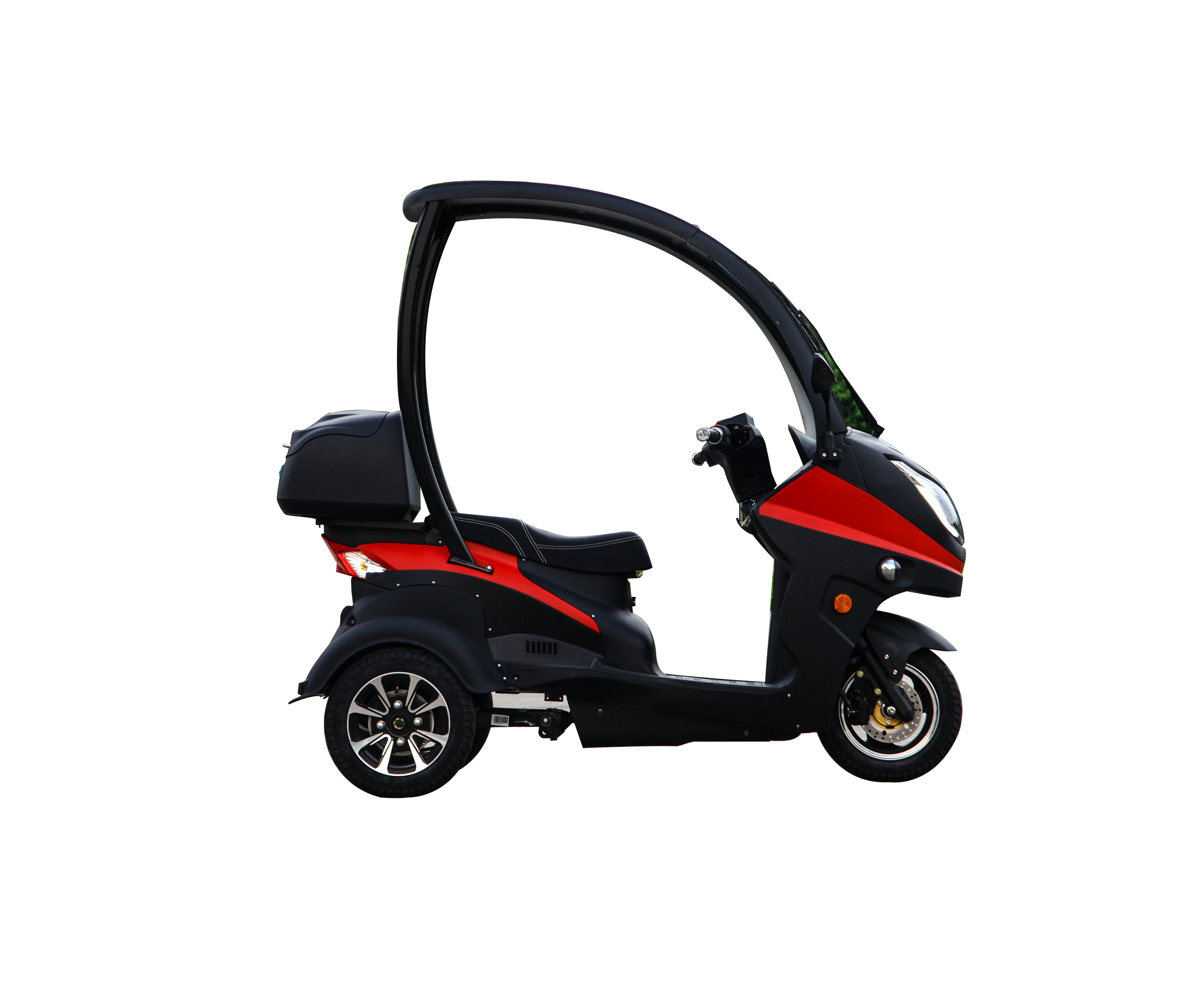 800W 3 Wheel Electric Mobility Scooter Balance Delivery Motorcycle for Pizza Food with Roof