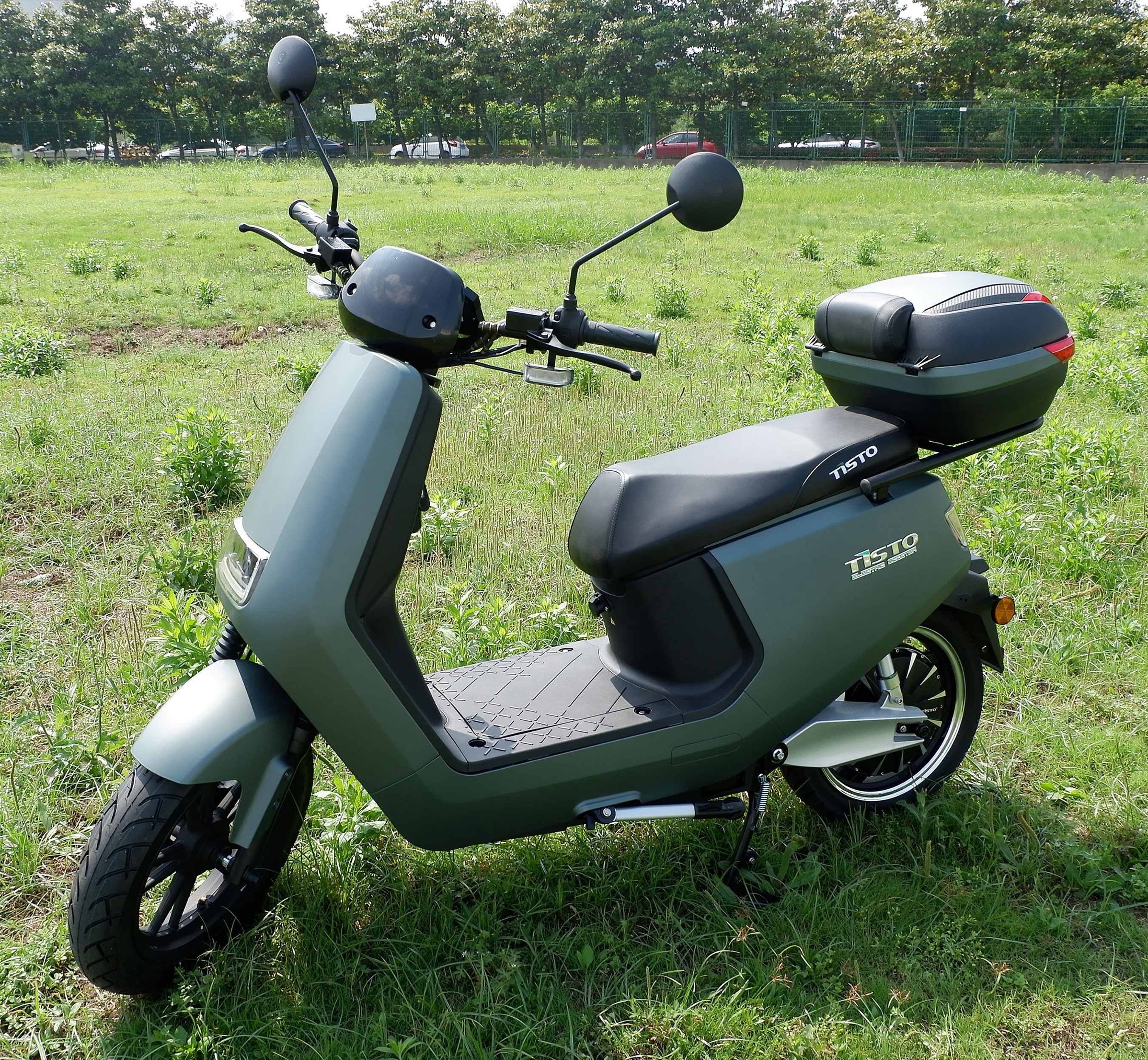 TiSTO Germany high speed road legal electric scooter motorcycle bike with sidecar for adults.