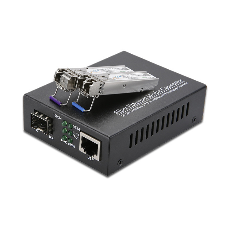 Price SFP Type Media Converter 10/100/1000Base Gigabit Fiber Optical Industrial Managed Ethernet Media Converter