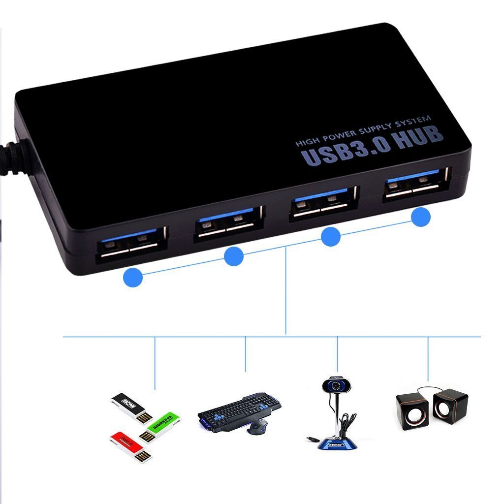 Hot Selling High Speed 4 Port USB 3 0 2 0 Hub Multi Splitter Expansion Mini USB Hubs