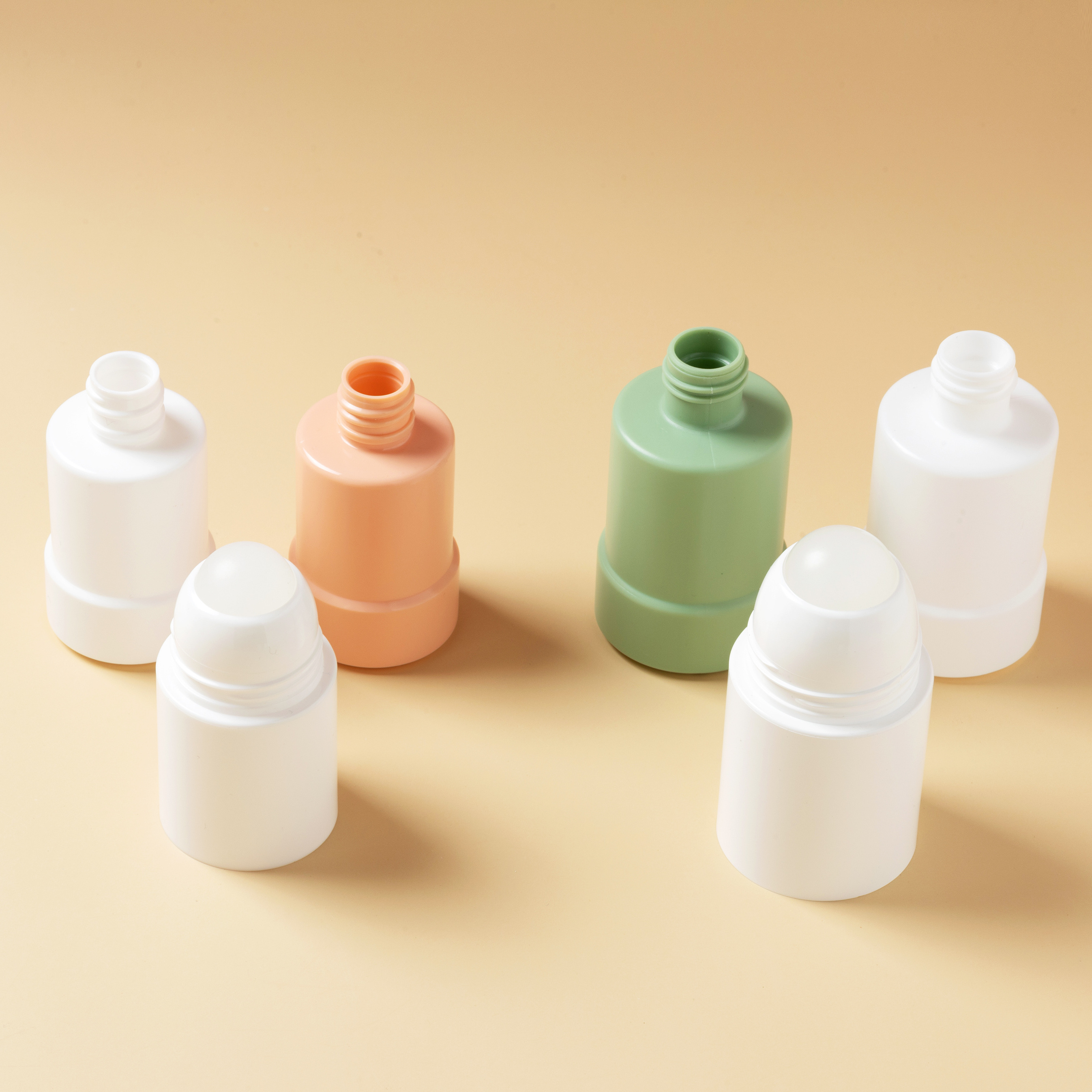 High Quality 50ml 75ml replaceable Plastic Deodorant Roll On Bottle For Body Plastic Roller Ball