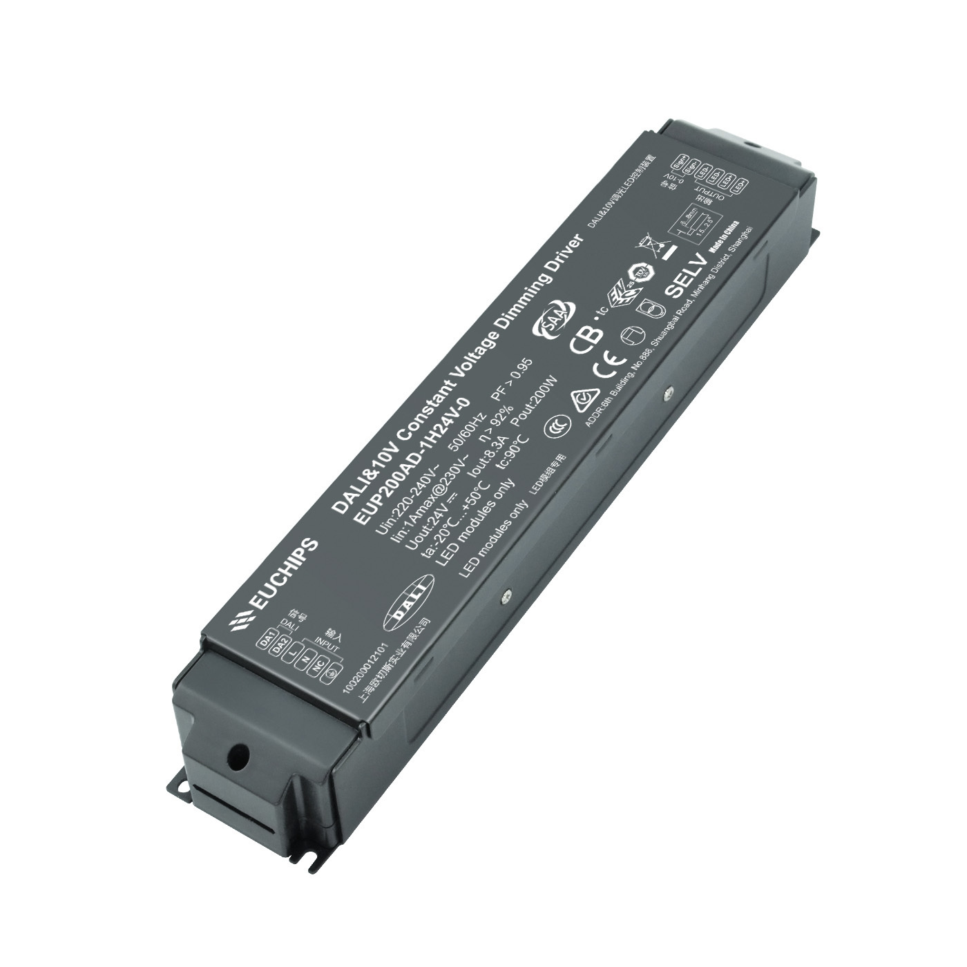 5 in 1 Dimming High quality 200W DALI 24V Short Circuit Protection Constant Voltage led dali driver