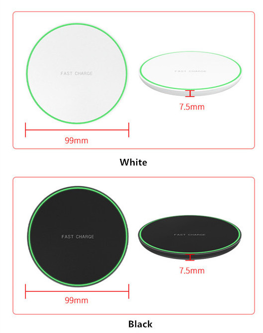 Charger Mobile Phone Universal Led Light 15W Portable Support Qi Fast Charging Wireless Charger Pad For Iphone Wireless Charger