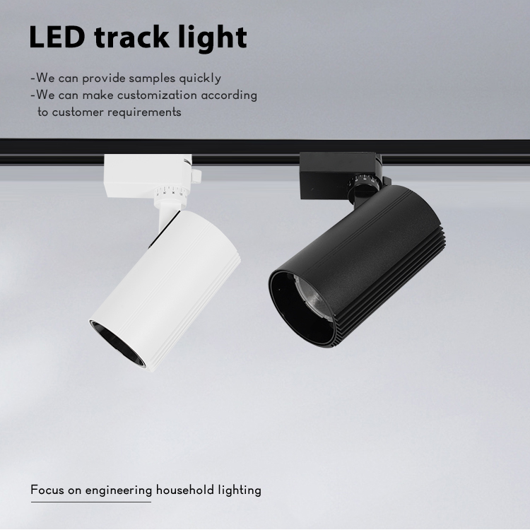 New Designer Energy-saving Modern Surface Ceiling Installation 10w 20w 30w 40w 50w Commercial Aluminum Plastic Led Track Light