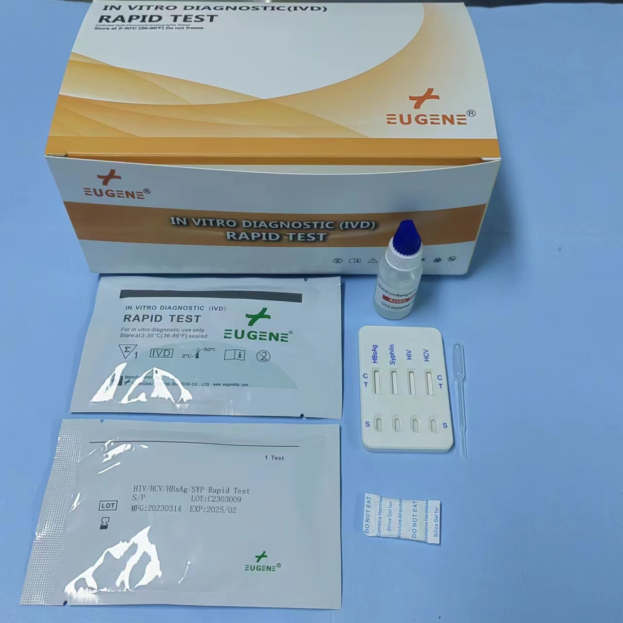 Fast delivery on stock! HIV/HCV/HBsAg/SYP combo rapid test kit