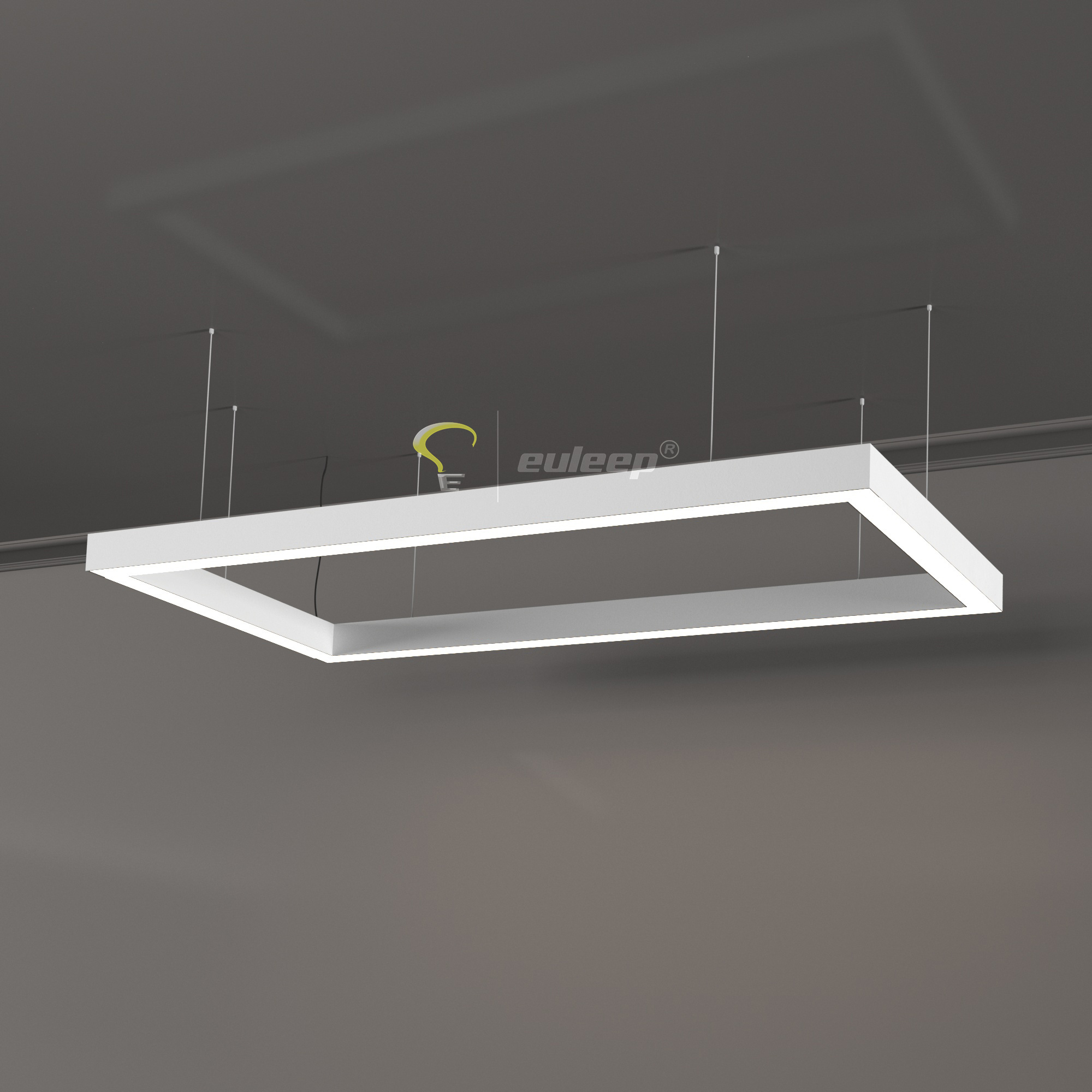 new modern shape linear light led rectangular pendant light customized RGB  fixture for  rectangle ceiling light