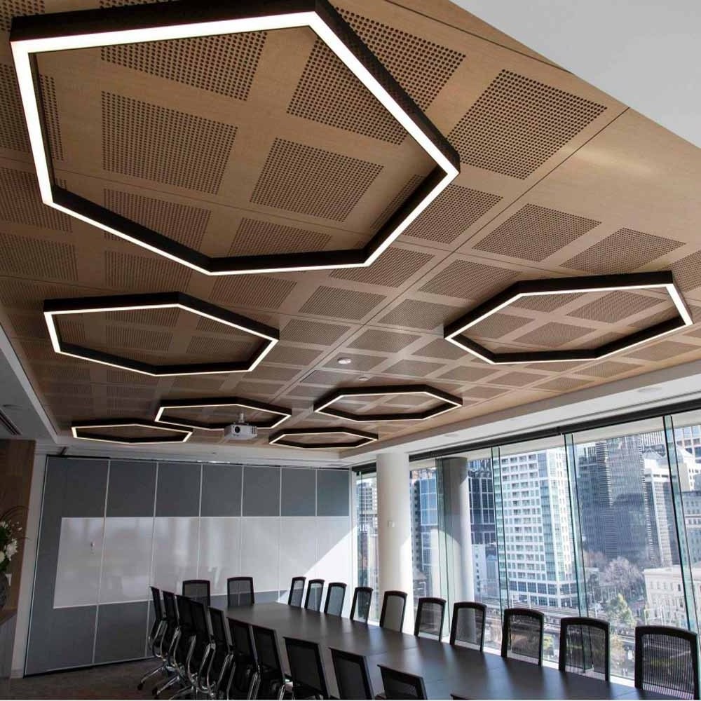 custom hexagon lights led for modern ceiling light fixture