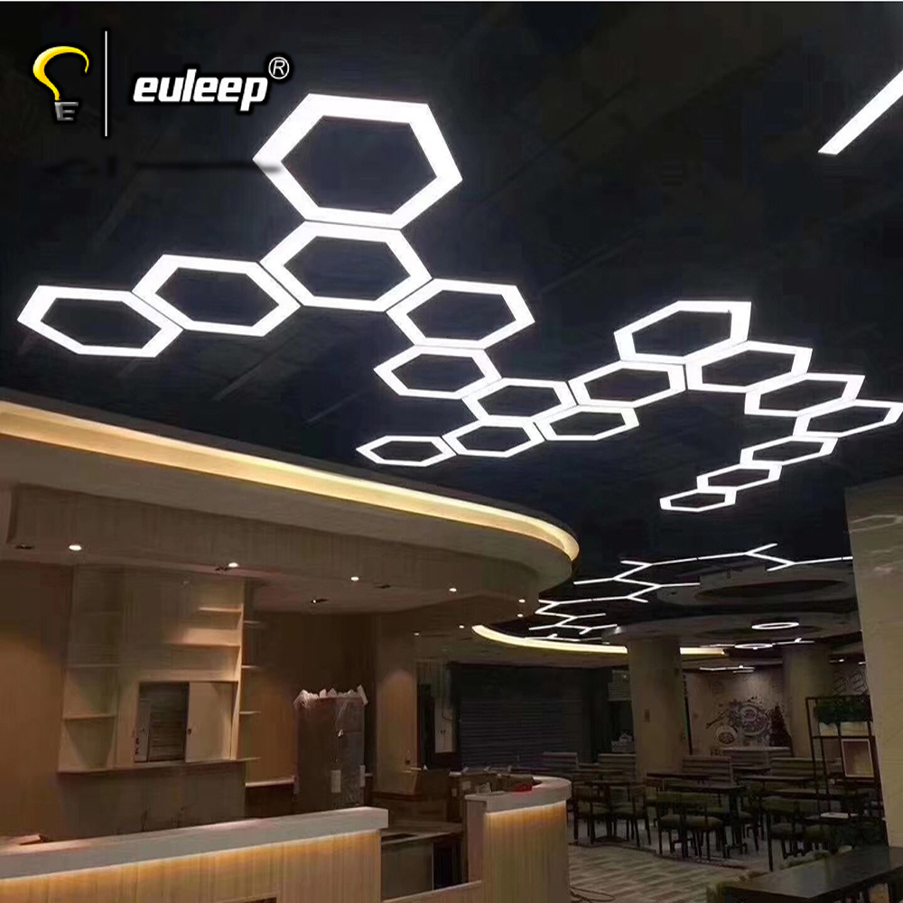 custom hexagon lights led for modern ceiling light fixture