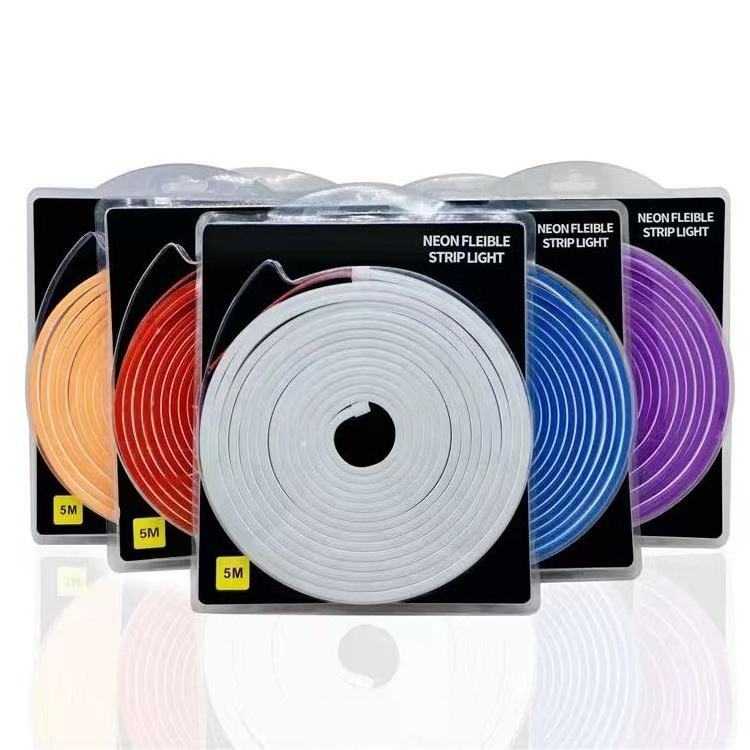 EUMIN Custom Rgb 5M Digital Flex Strip Tape Luces 12V Silicone Rgb Flexible Rope Led Neon Lights