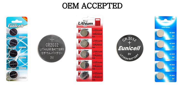 Long-life Coin Battery Lithium CR2032 button batteries