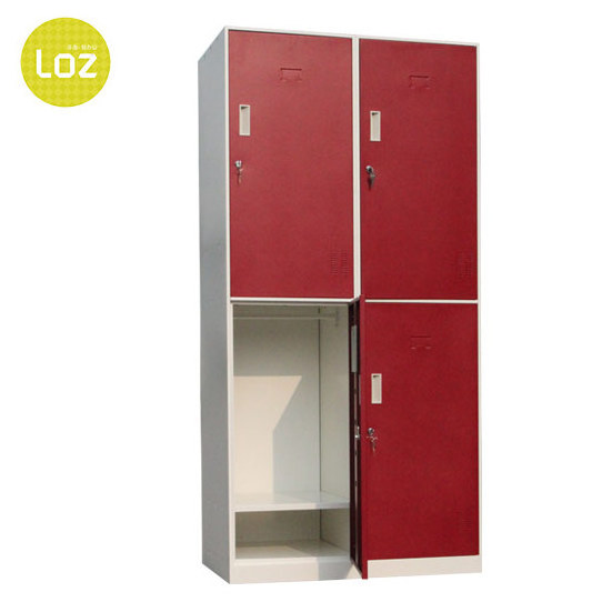 Metal Storage Cabinet Large Steel Utility Locker Garage Locker Locking Steel Storage Cabinet  with 4 Doors