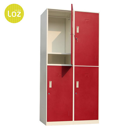 Metal Storage Cabinet Large Steel Utility Locker Garage Locker Locking Steel Storage Cabinet  with 4 Doors