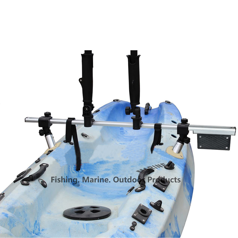 Fishing Kayak Trolling Motor Mount Universal + Two Rocket Launching Rod Holder/Kayak Outboard Motor Bracket MT-104 (B07)