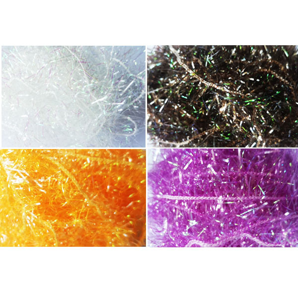 Fly Fishing Tinsel Ice Chenille Crystal Flash Cactus Line Fly Tying Materials Nymph Streamers Lure Making 09D-1105(B13))