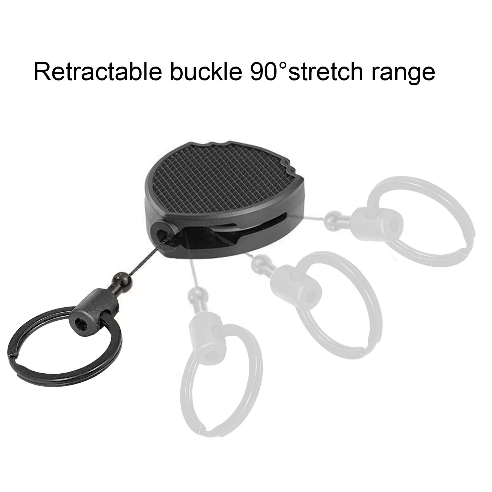 Heavy Duty Lock Design Fishing Retractable Zinger Key Chain Fly Fishing Tool Zinger Key Retractable Badge Holder (B06)