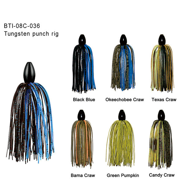 Bass fishing Tungsten weight flipping jig head football jig head with skirt tied customize design support tungsten sinker