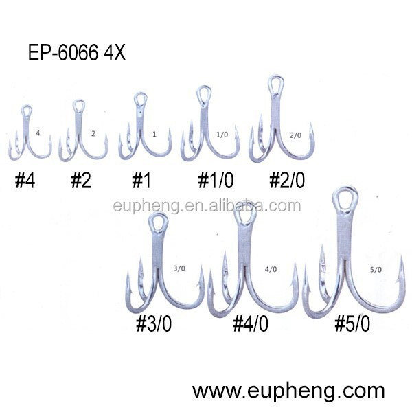 EP - 6066 4X treble hooks stronger hooks