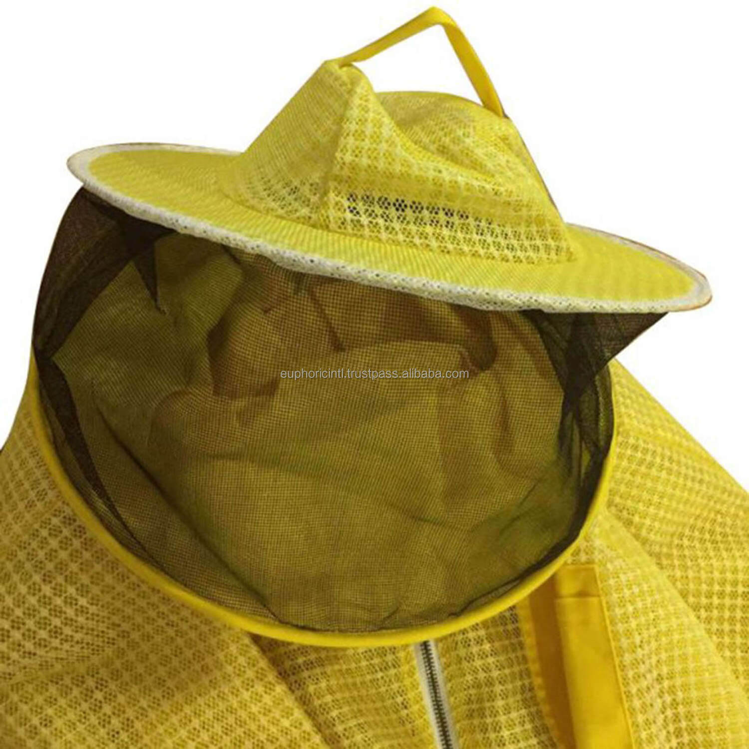 Breathable Bee Jacket 3 Layer Bee Jacket Ventilated Bee Keeper Jacket Wind Mesh with Hooded Hat Beekeeper Suit