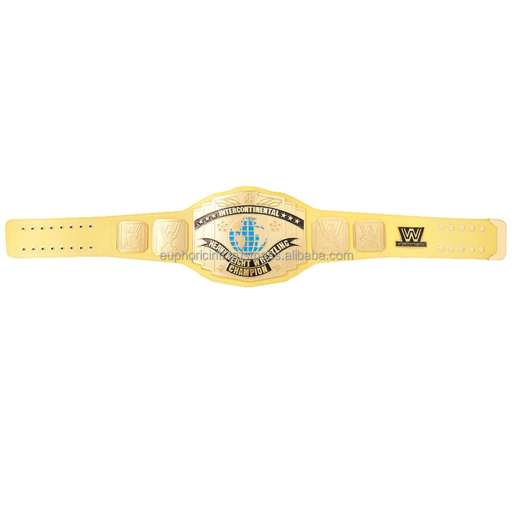 Custom Wrestling Championship Belt intercontinental leather belt made in Pakistan blank sublimated wrestling belt for unisex