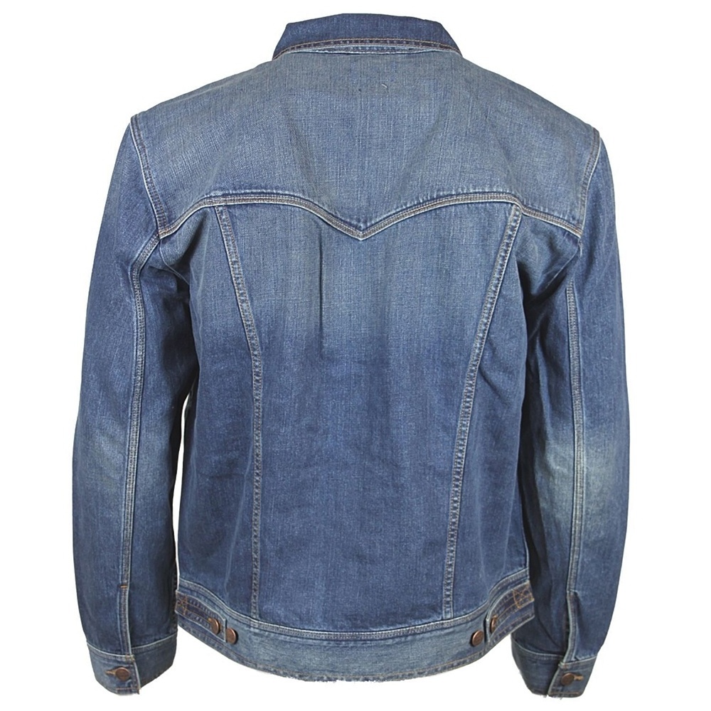 Fashion Street Wear Casual OEM Washed Blue Custom Plain Blank blue Jeans Wholesale Cotton Denim Bomber Jackets For Jacket Men