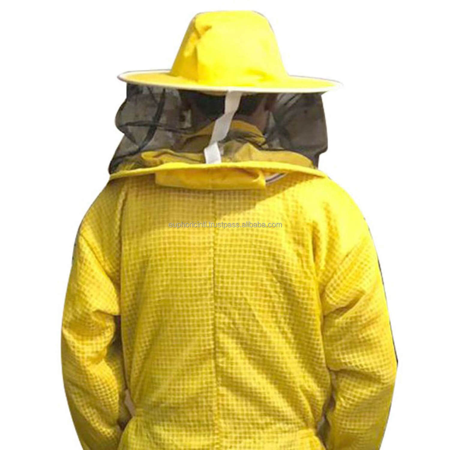 Breathable Bee Jacket 3 Layer Bee Jacket Ventilated Bee Keeper Jacket Wind Mesh with Hooded Hat Beekeeper Suit