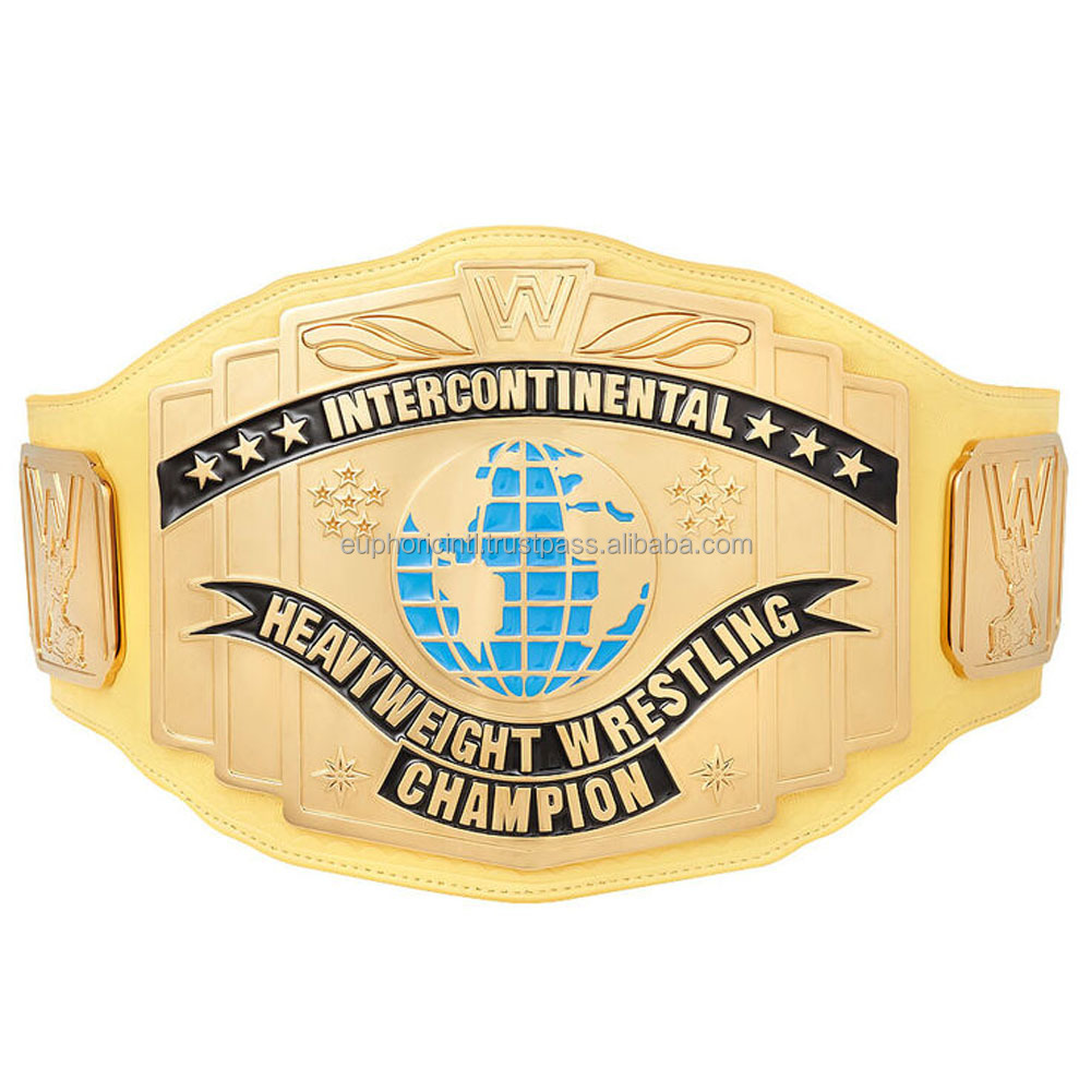 Custom Wrestling Championship Belt intercontinental leather belt made in Pakistan blank sublimated wrestling belt for unisex