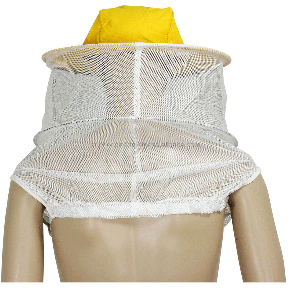 High Quality Agriculture Cotton Beekeeping Hat With Veil And Combo Tool Beekeeper Hats Price tactical vest white yellow color