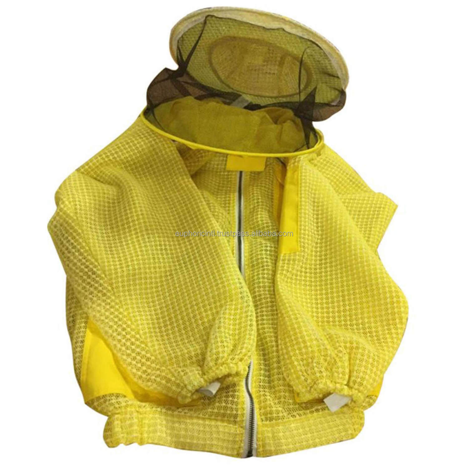 Breathable Bee Jacket 3 Layer Bee Jacket Ventilated Bee Keeper Jacket Wind Mesh with Hooded Hat Beekeeper Suit