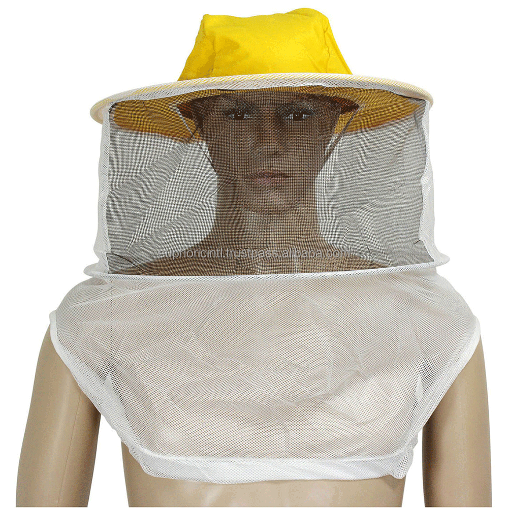 High Quality Agriculture Cotton Beekeeping Hat With Veil And Combo Tool Beekeeper Hats Price tactical vest white yellow color