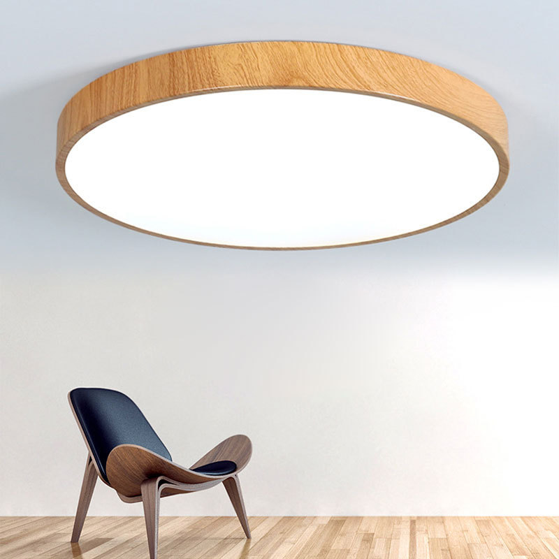 New!ultra thin 5cm living modern led ceiling wood light fixtures for bedroom