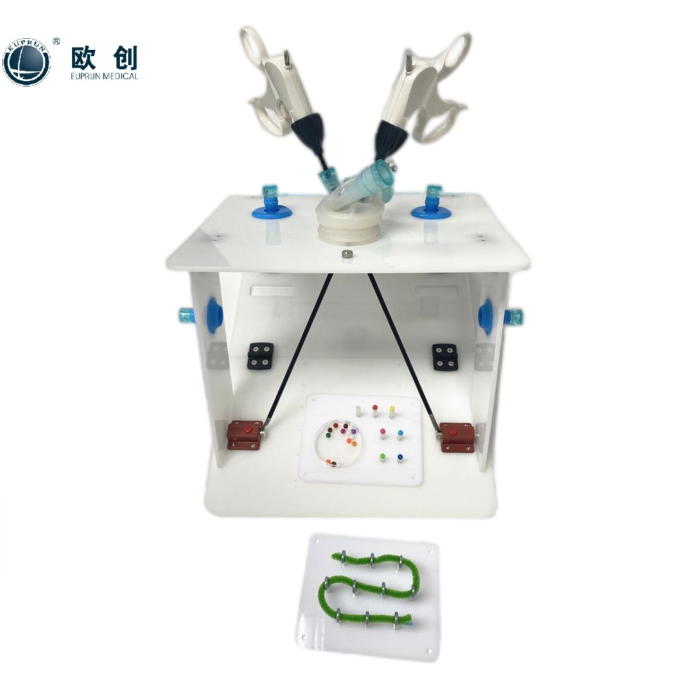 Euprun laparoscopic surgery trainer box laparoscopic simulator training modules with USB camera factory customization