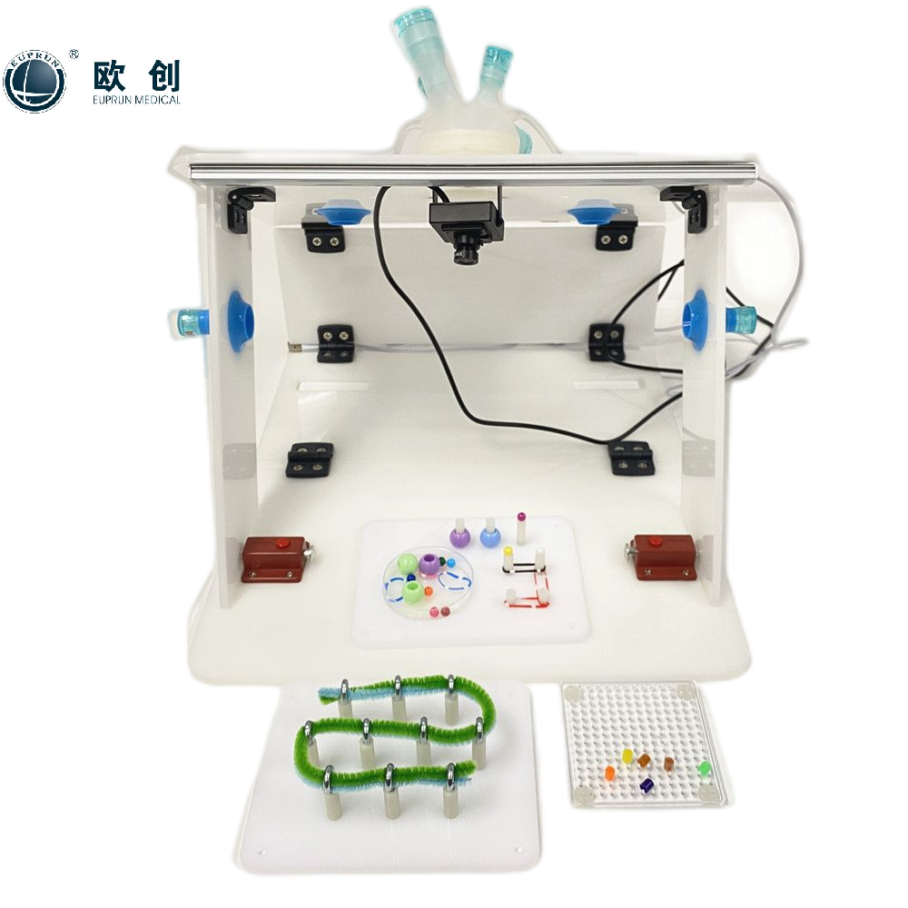 Euprun laparoscopic surgery trainer box laparoscopic simulator training modules with USB camera factory customization