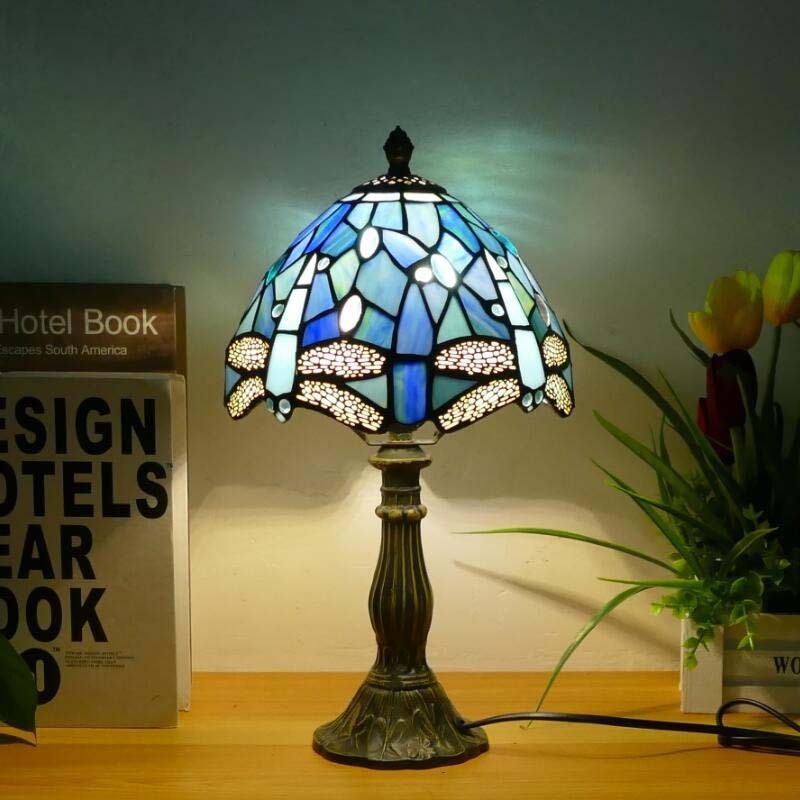 Wholesale Imitation Tiffany Style Lighting Lamps Shade European Retro Tiffany Multi-variety Stained Glass Table Lamp