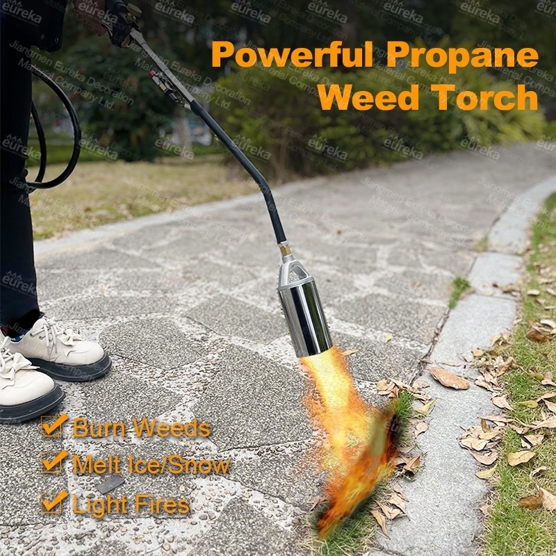 Adjustable Flame Garden Weed Fired Burners Gas Propane Welding Butane Heating Torch with Hose