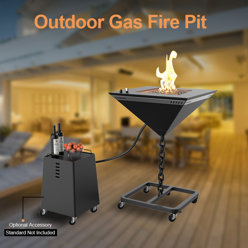 Glass Fire Pit Portable Gas Fire Pit Hanging Smokeless Fire Pit