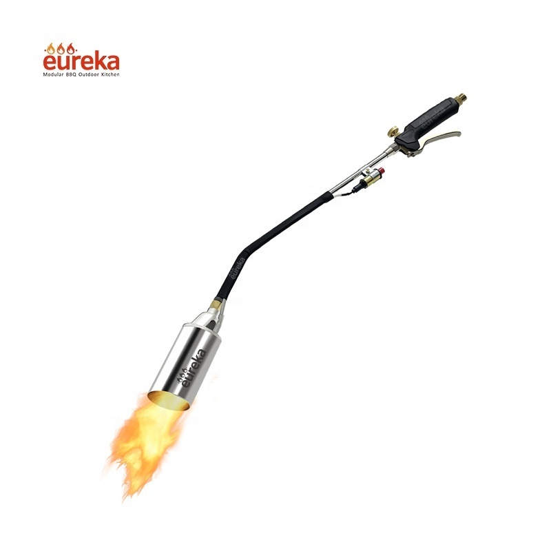 Lengthened Flamethrower Bbq Blow Torch Weed Burner with Flame Control Valve for Outdoor Camping